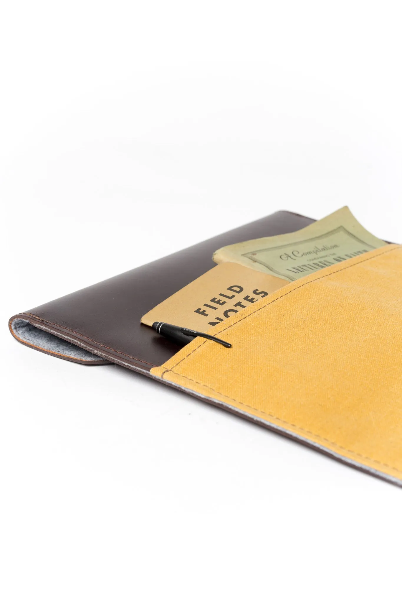 13" Laptop Case - Brown and Yellow - Monogram