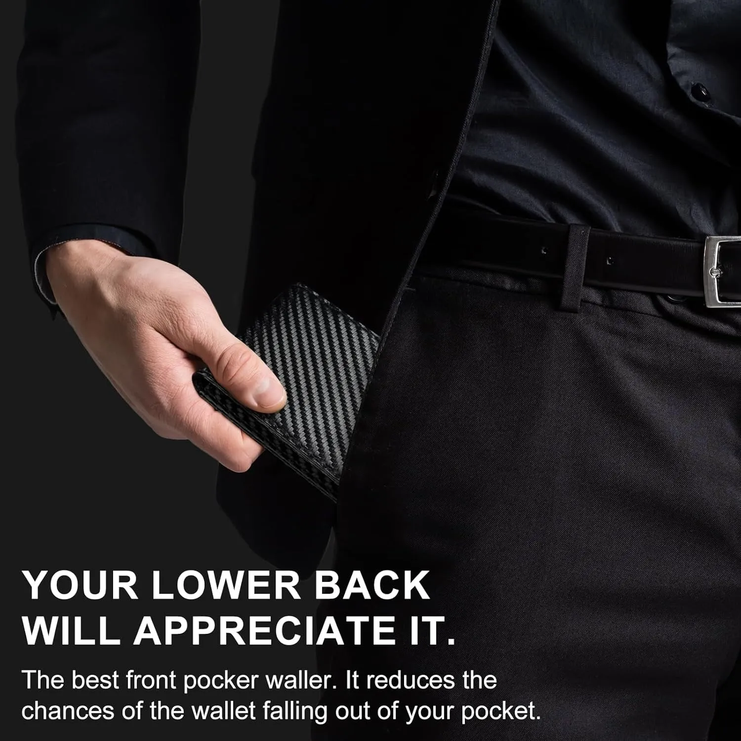 Airtag Wallet Men RFID Blocking Bifold Wallet with Airtag Holder