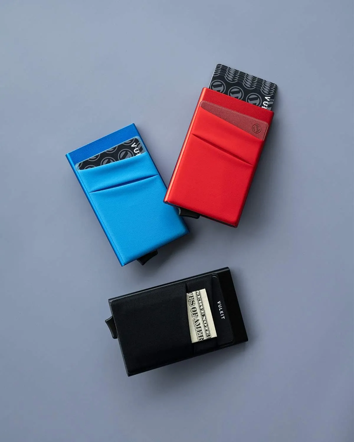 Aluminum Card Holder with Money Pocket Pop Up Wallet