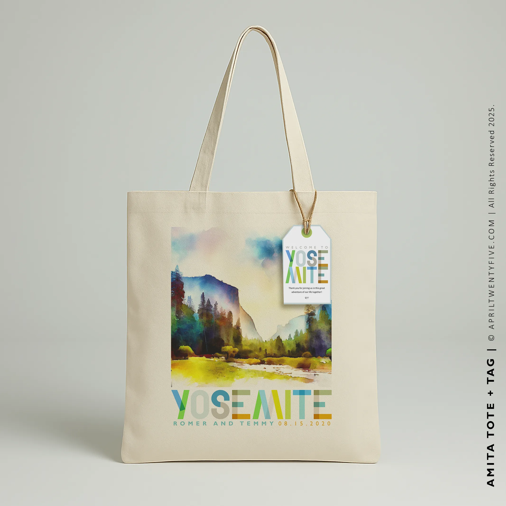 AMITA | Yosemite Watercolor Canvas Tote