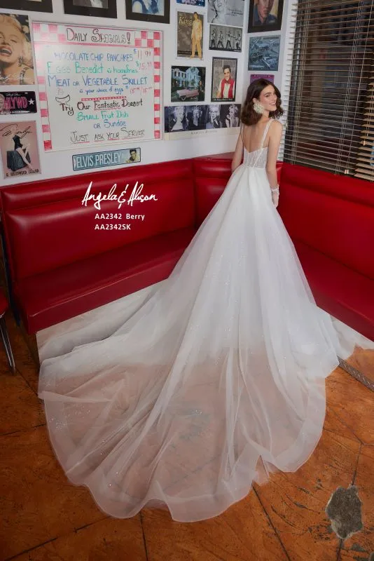 Angela & Alison Size 12 AA2342 Berry Ivory Informal