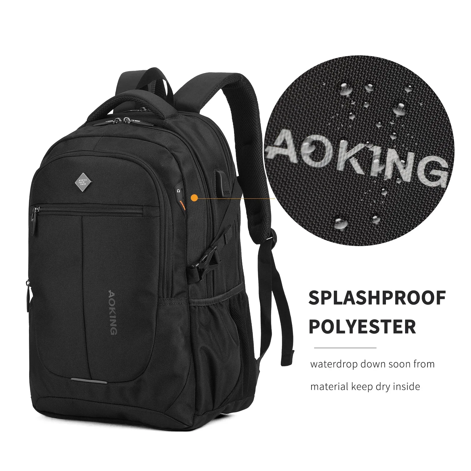Aoking 15.6''Laptop Business Office Backpack Large Capacity Backpack SN97095
