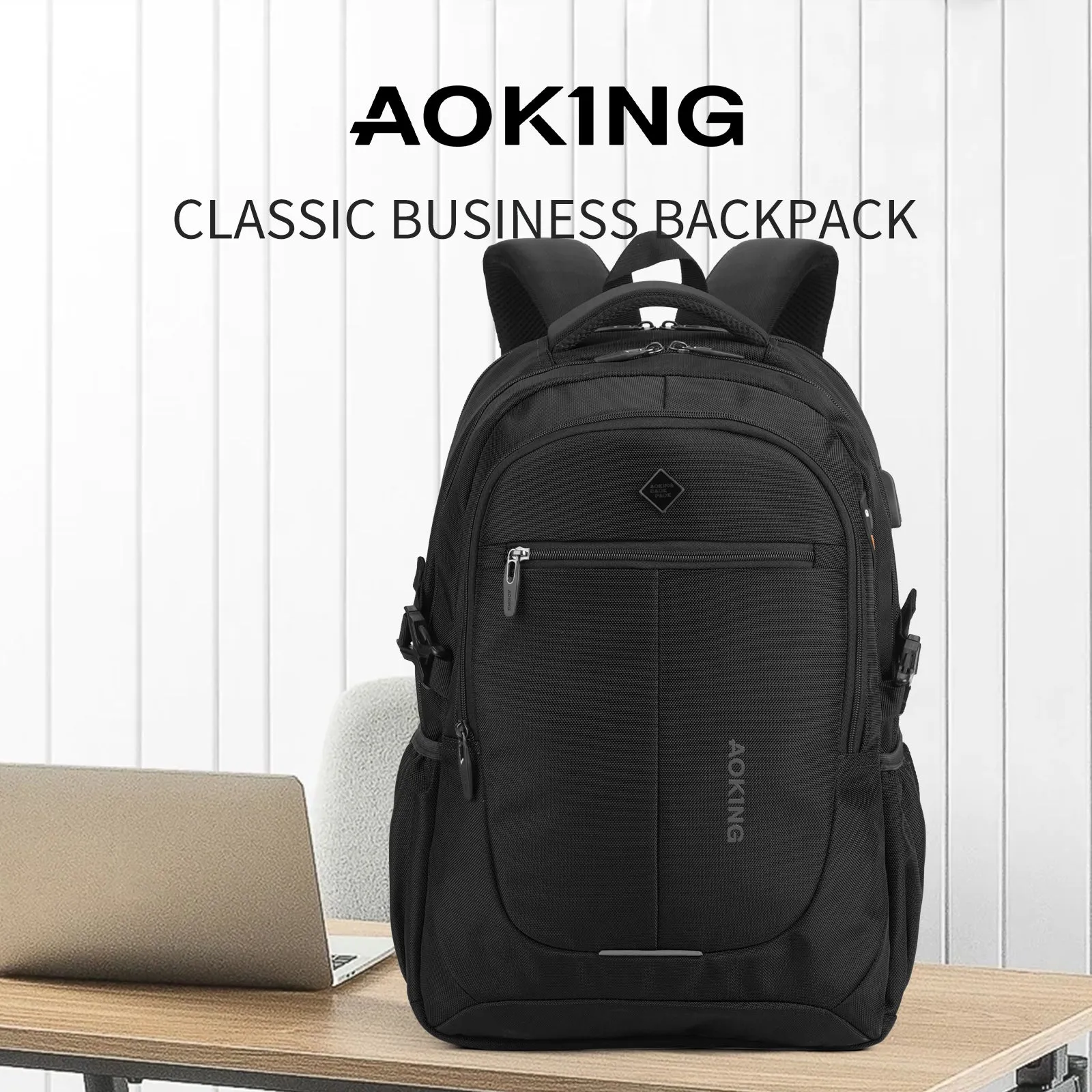 Aoking 15.6''Laptop Business Office Backpack Large Capacity Backpack SN97095