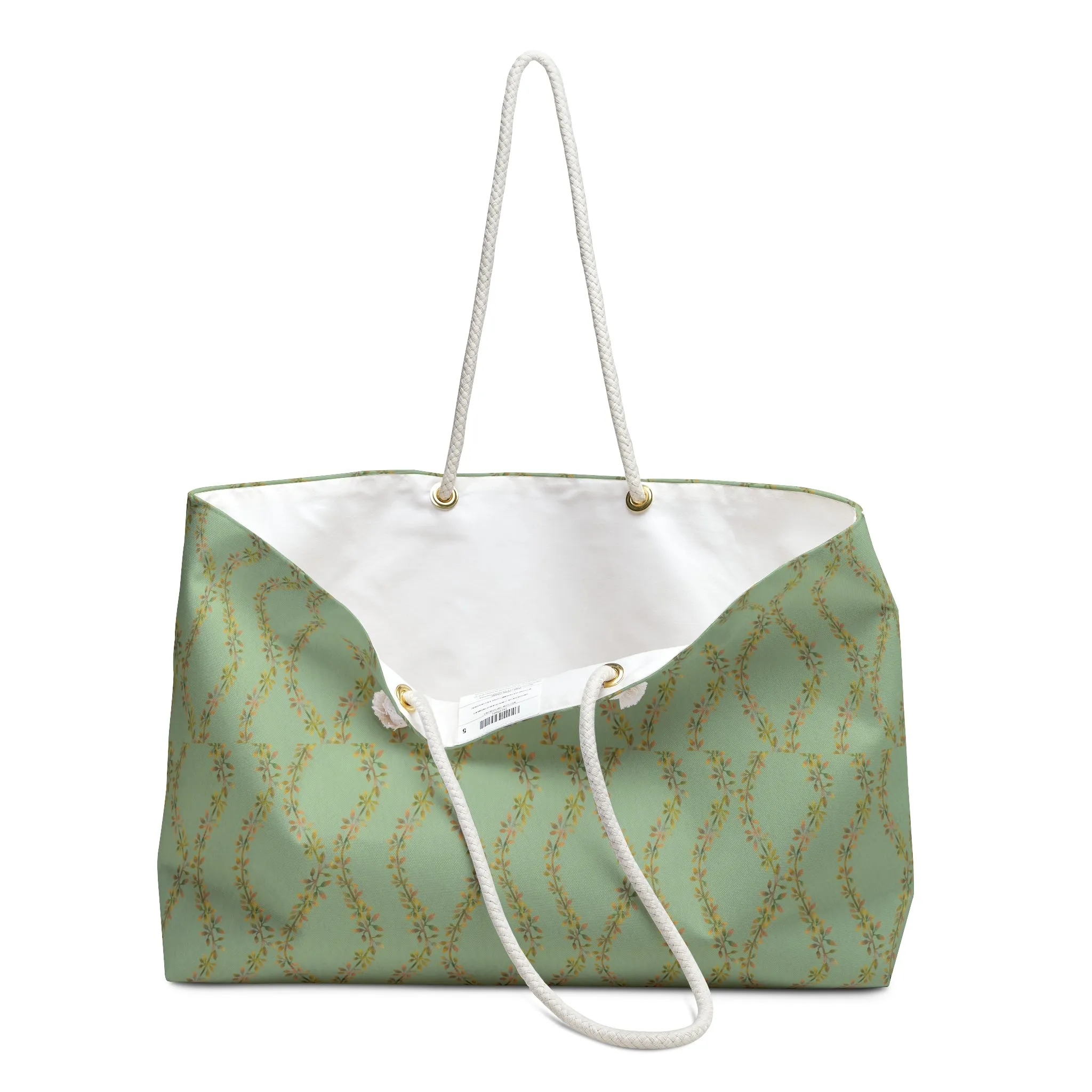Autumn Vines Stripe Weekender Bag