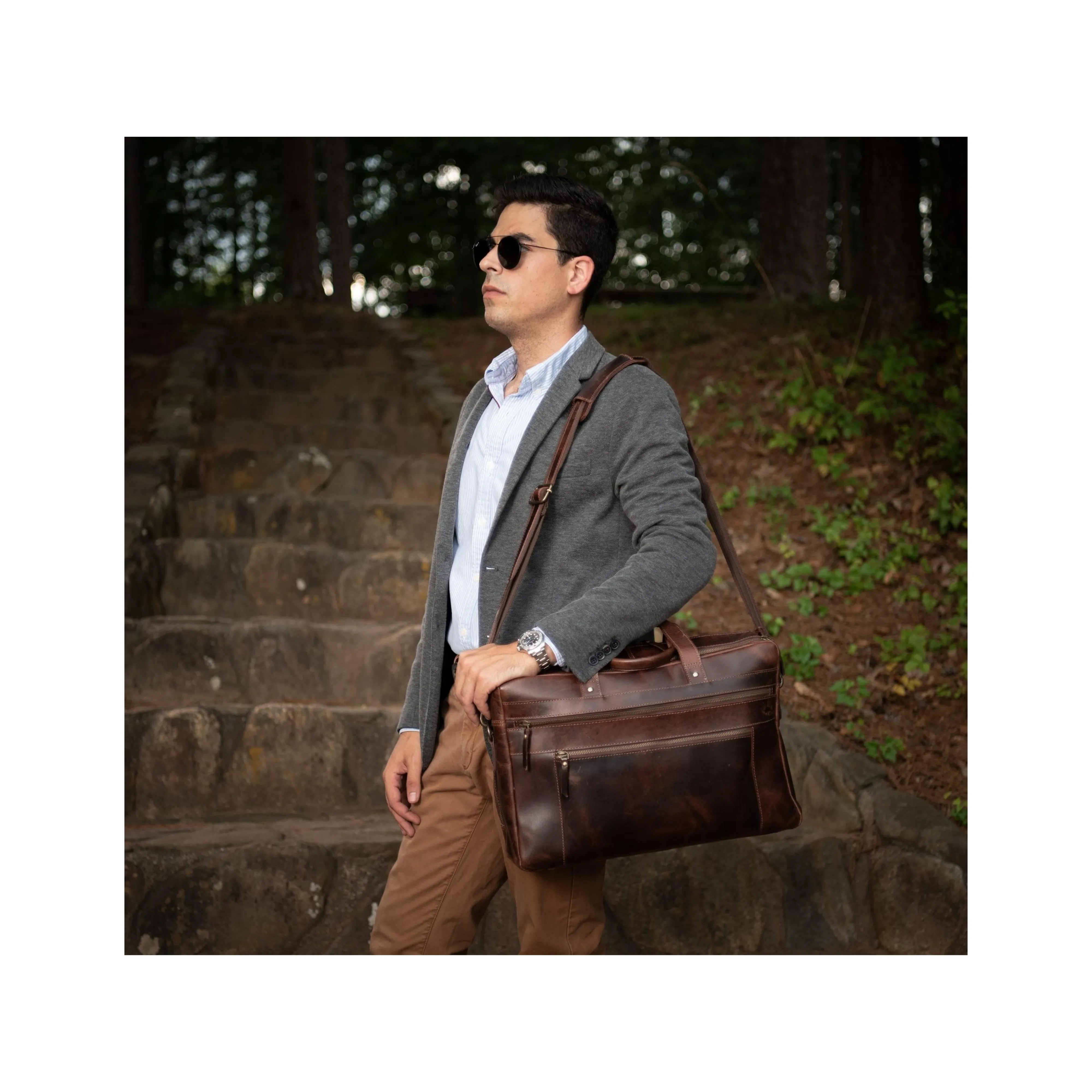 Avalon Leather Briefcase for Men