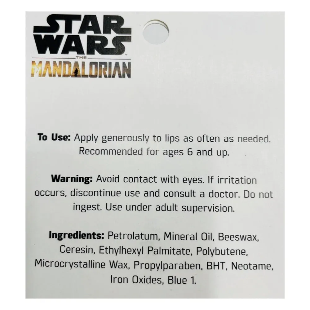 Baby Yoda Kids Lip Balm Mandalorian Lip Moisturizer for Chapped Lips 4 Pack
