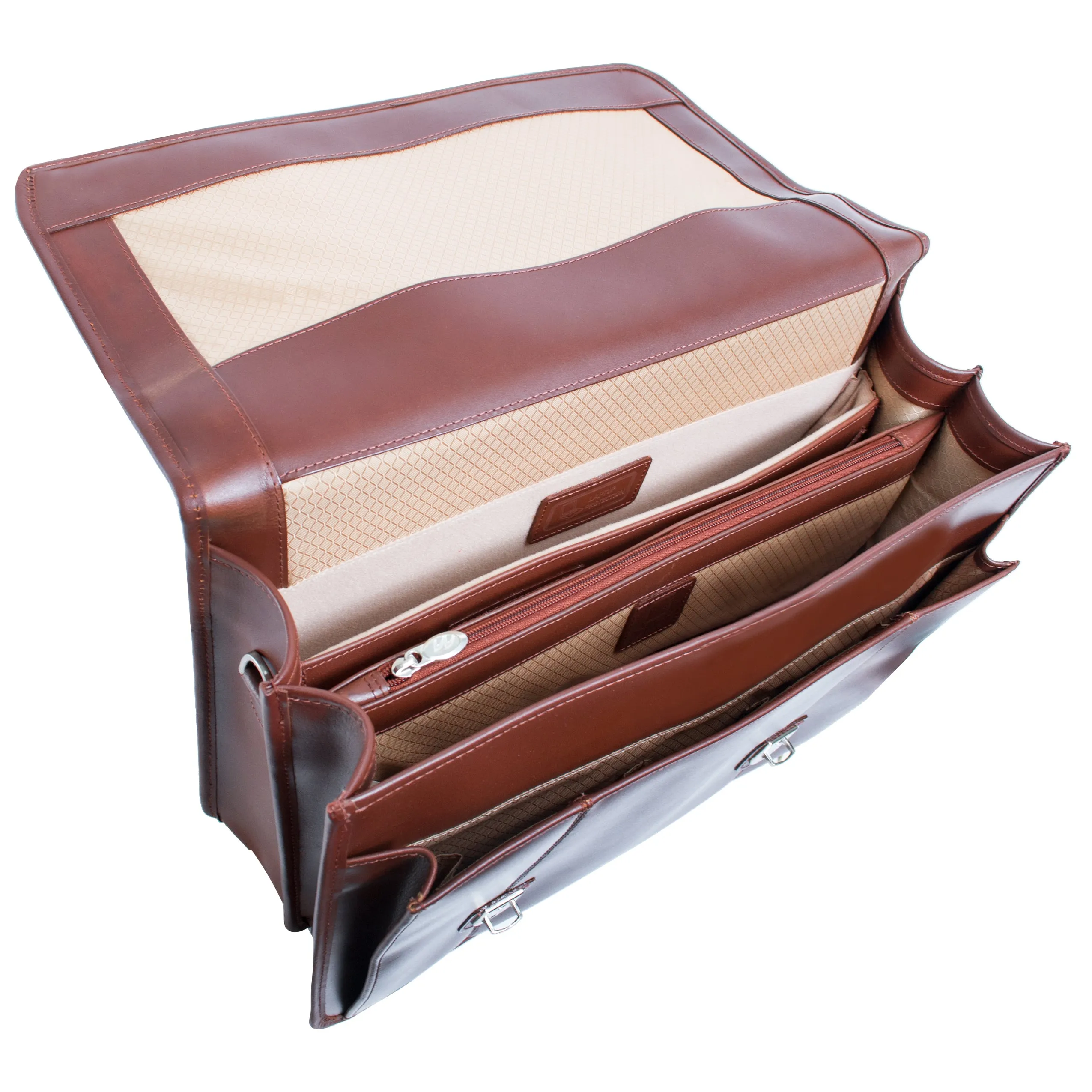 BELVEDERE | 15" Leather Laptop Briefcase
