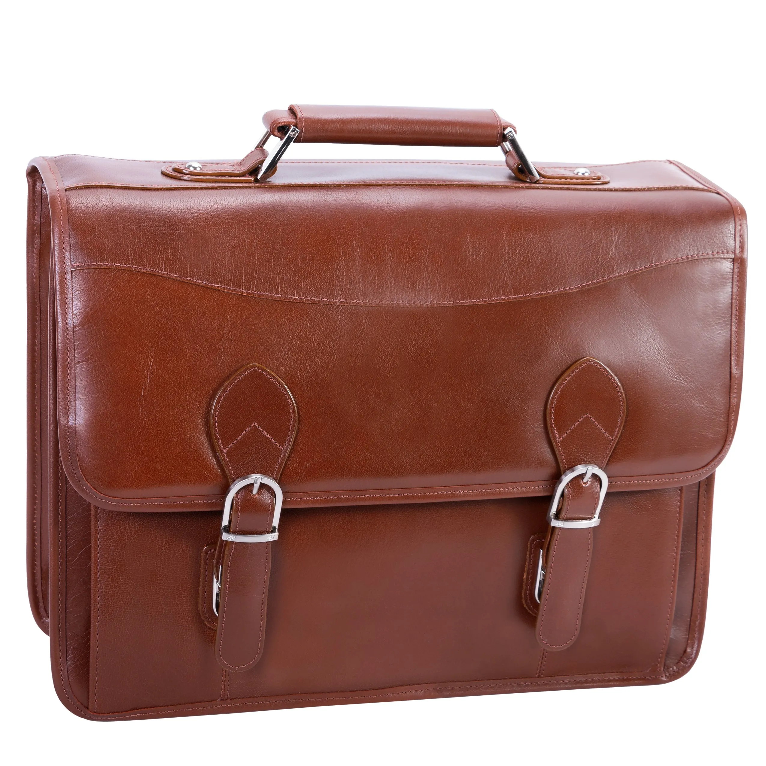 BELVEDERE | 15" Leather Laptop Briefcase