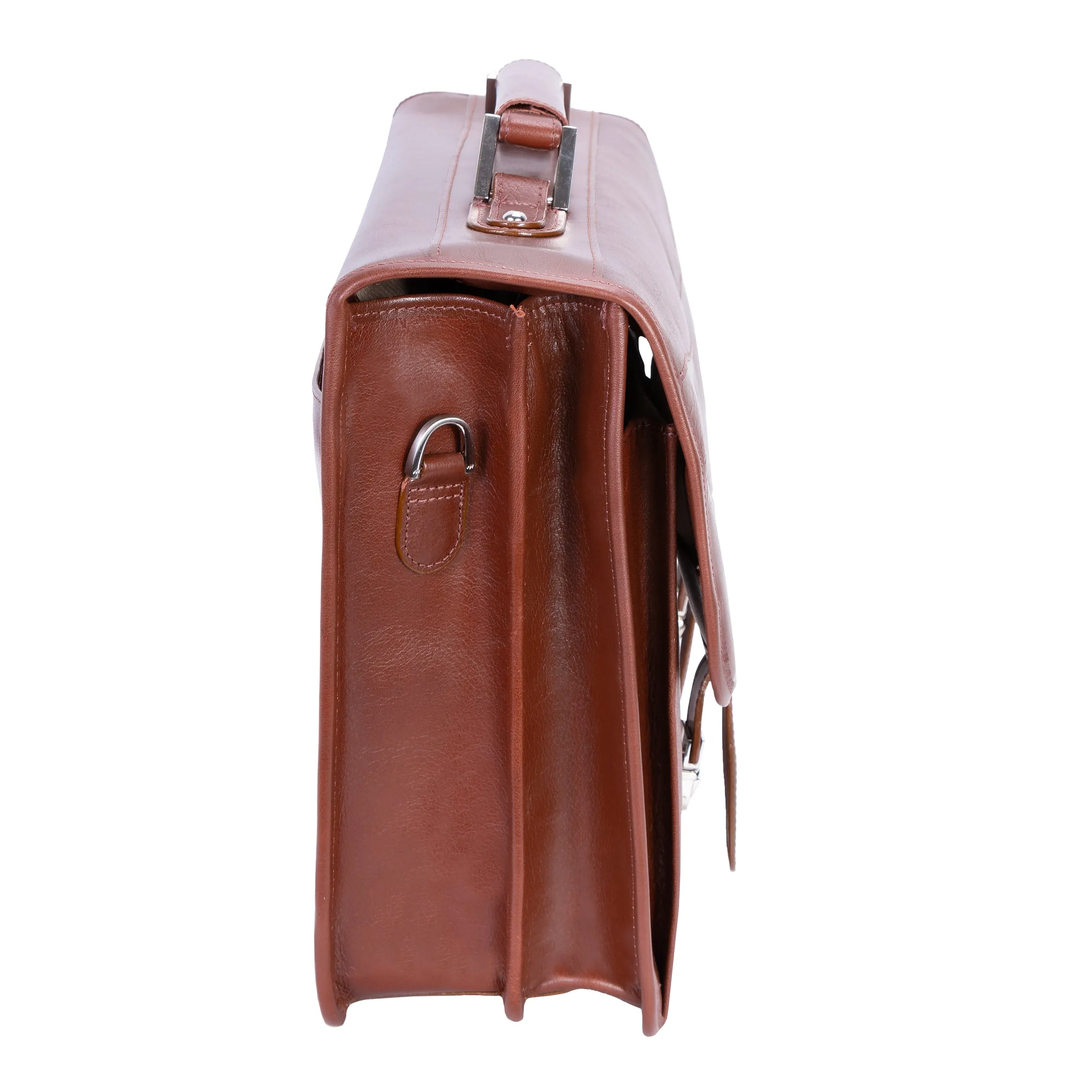 BELVEDERE | 15" Leather Laptop Briefcase
