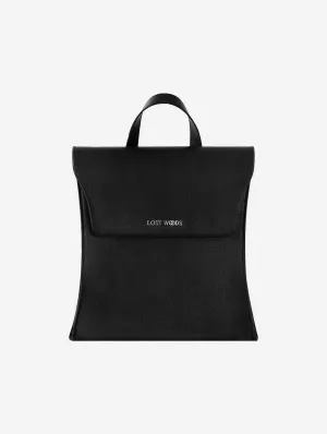Birch MIRUM® Leather Vegan Backpack | Black & Silver