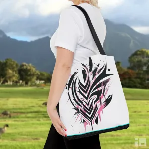 Black and Pink Tribal Tattoo Design Tote Bag