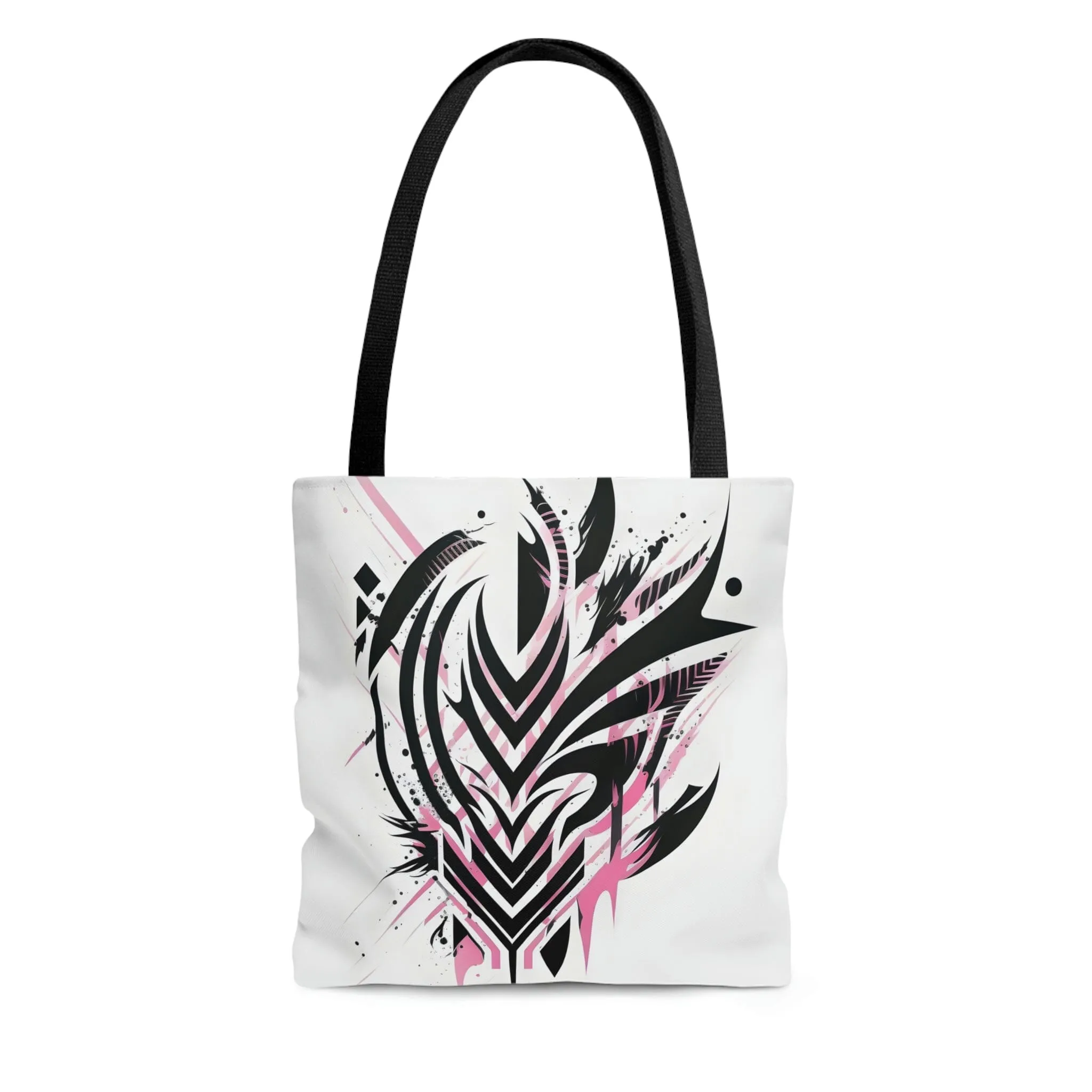 Black and Pink Tribal Tattoo Design Tote Bag