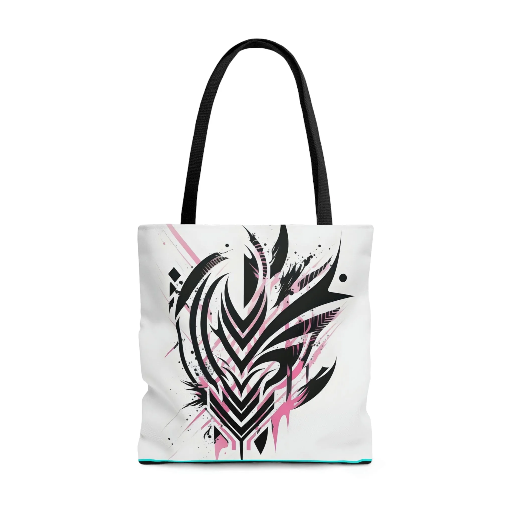 Black and Pink Tribal Tattoo Design Tote Bag