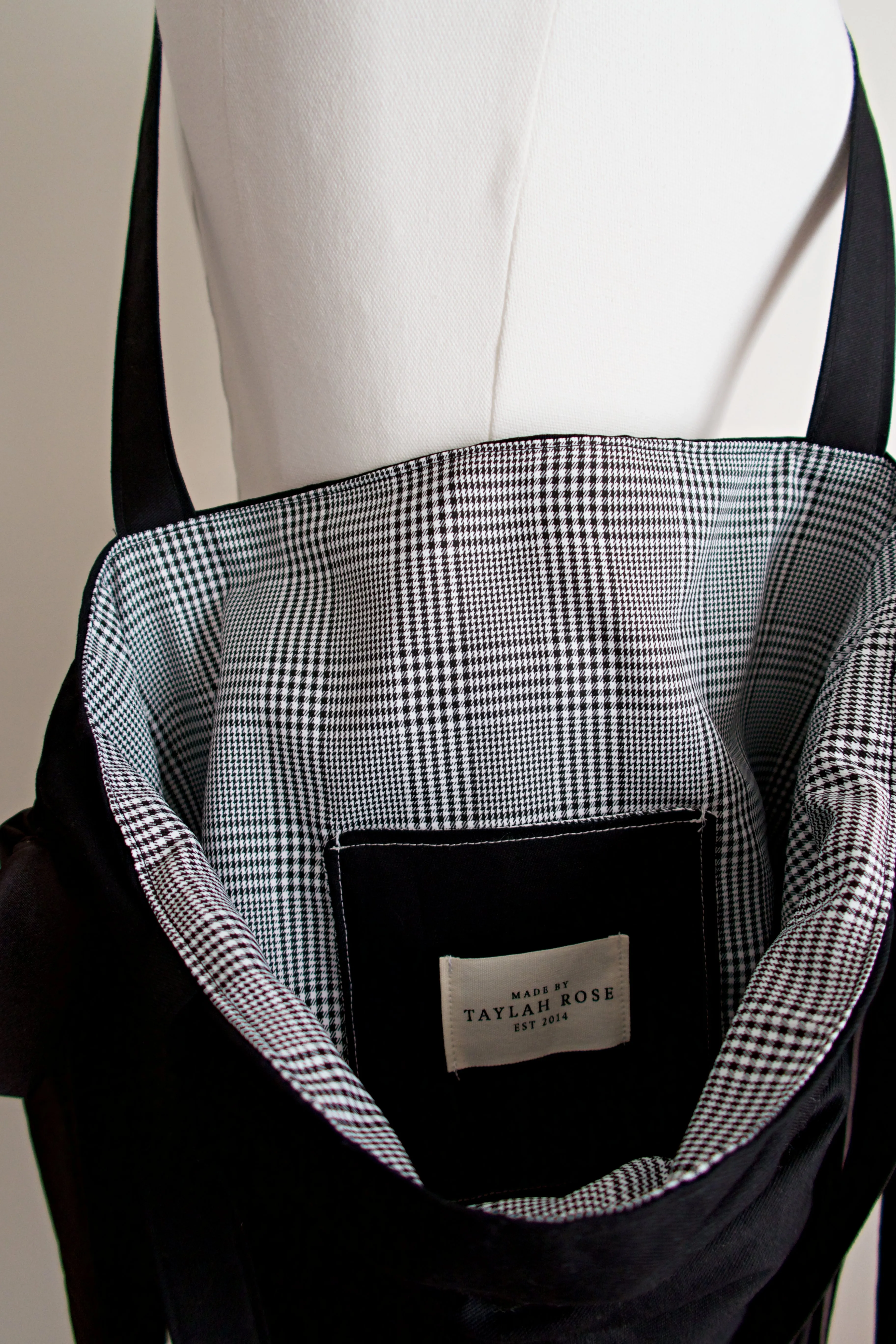 Black Bow Tote Bag