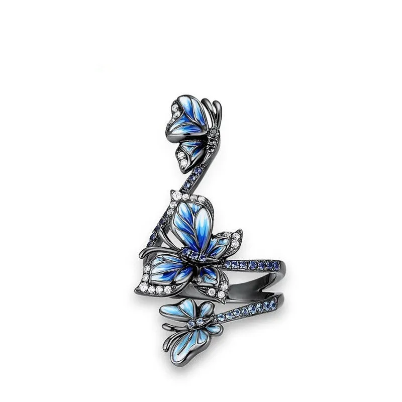 Blue Butterfly Ring