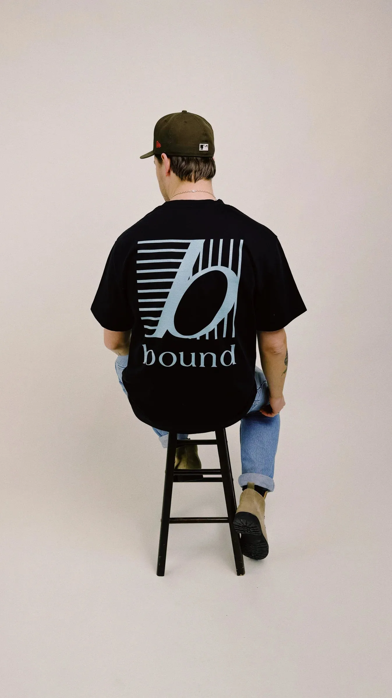 bound 'Grid' Heavy Tee - Black