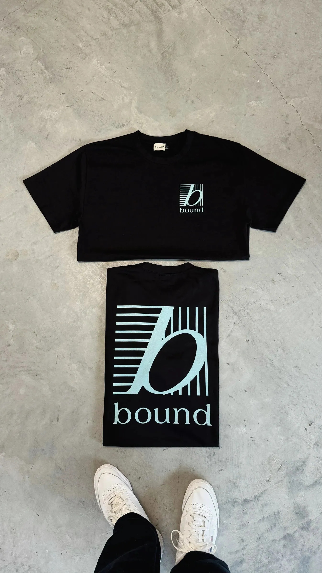 bound 'Grid' Heavy Tee - Black