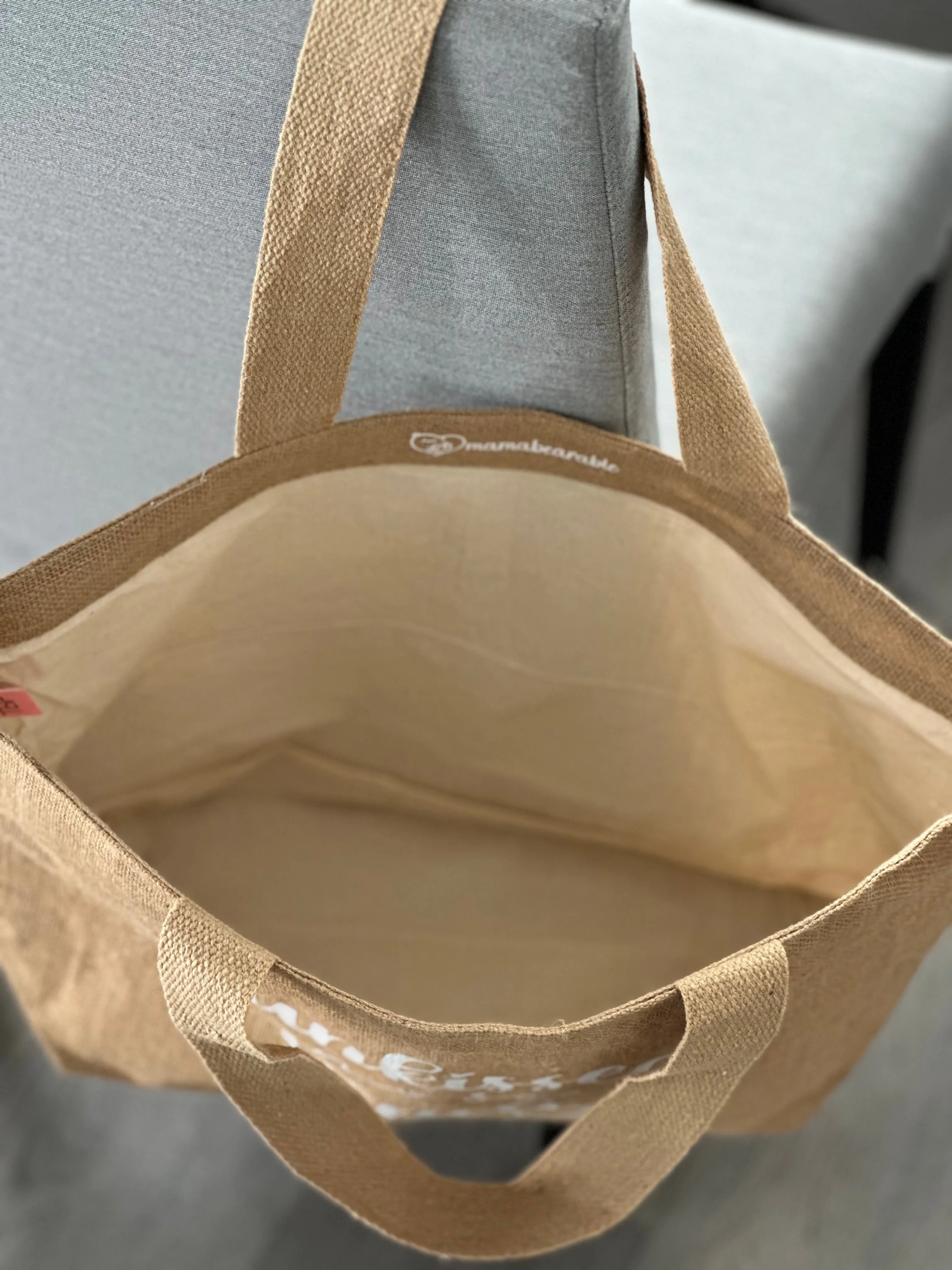 Burlap Tote - Live Love Aloha