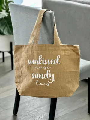 Burlap Tote - Sunkissed