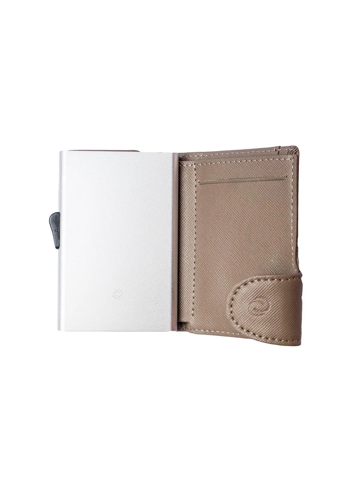 C-Secure Saffiano Leather RFID Wallet Grey