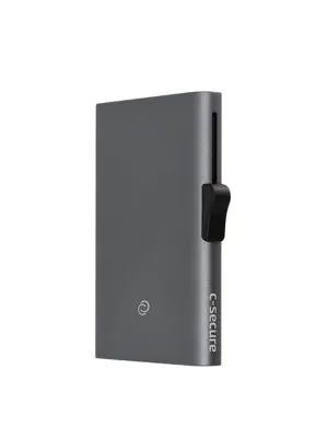C-Secure XL Aluminium RFID Cardholder Grey