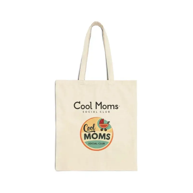 Canvas Tote Bag with Cool Moms Social Club Design - Fun & Functional