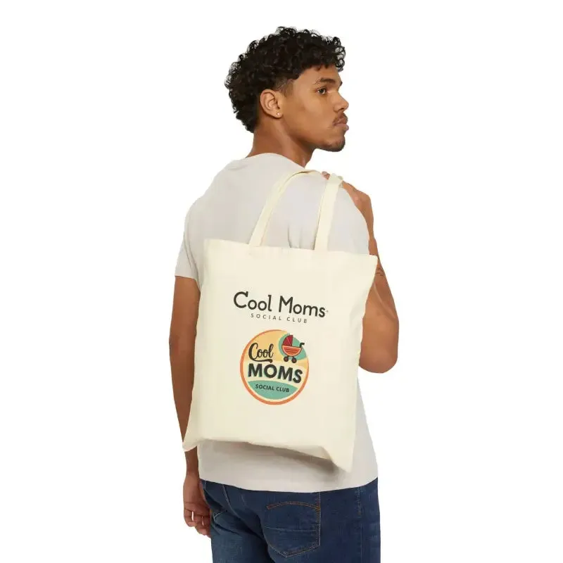 Canvas Tote Bag with Cool Moms Social Club Design - Fun & Functional