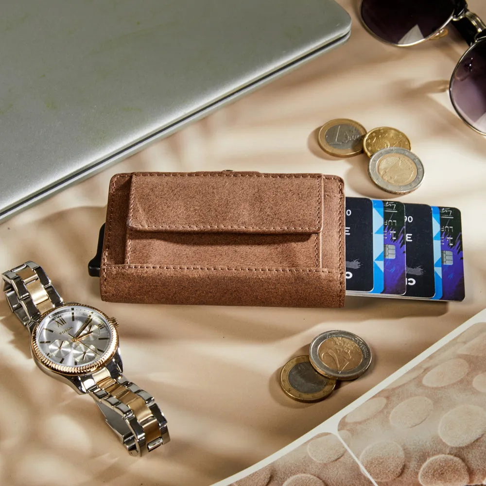Card wallet with Magnet coin pocket
