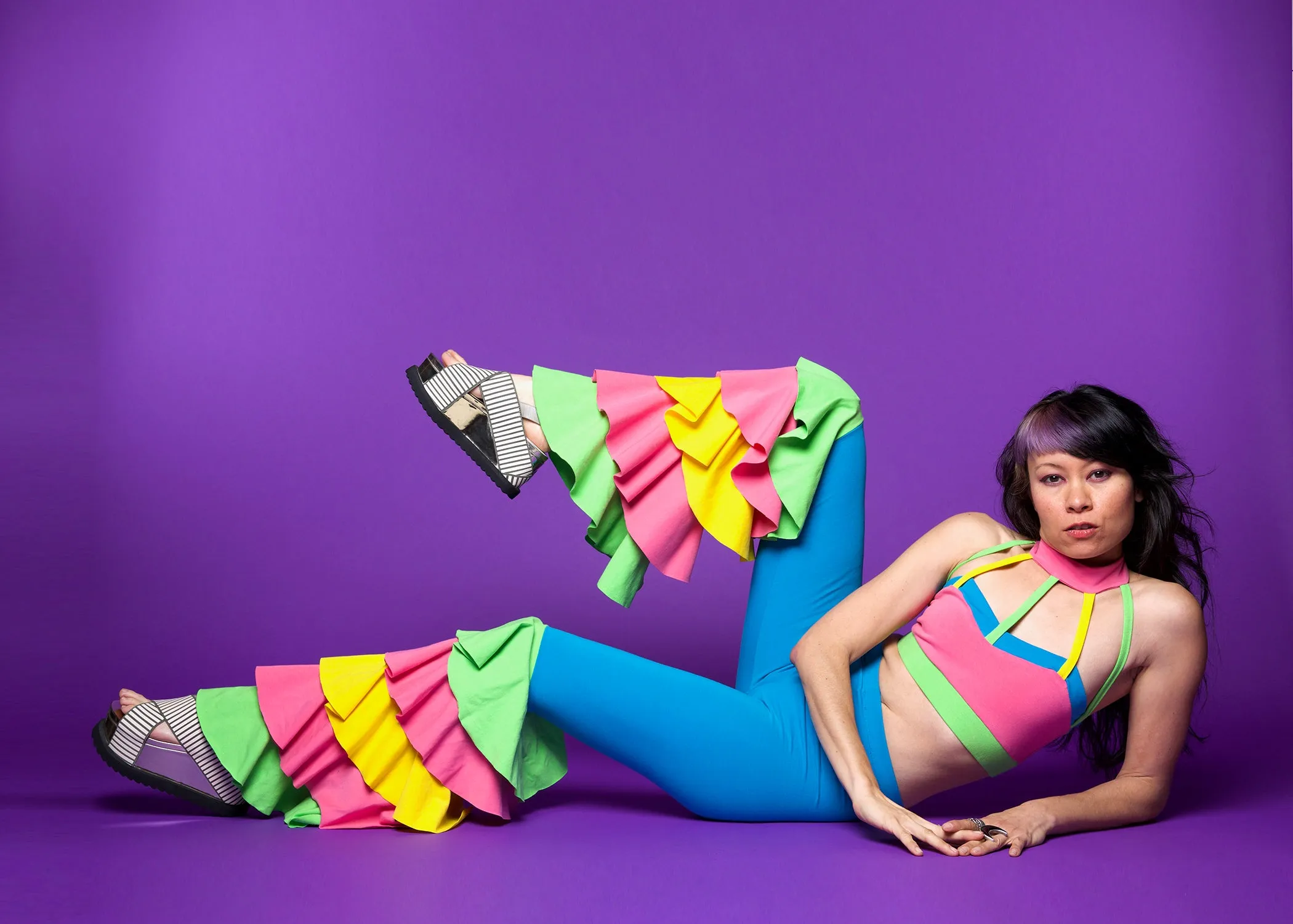 Cha Cha Chakra Ruffle Bottoms in Cirque De Turque