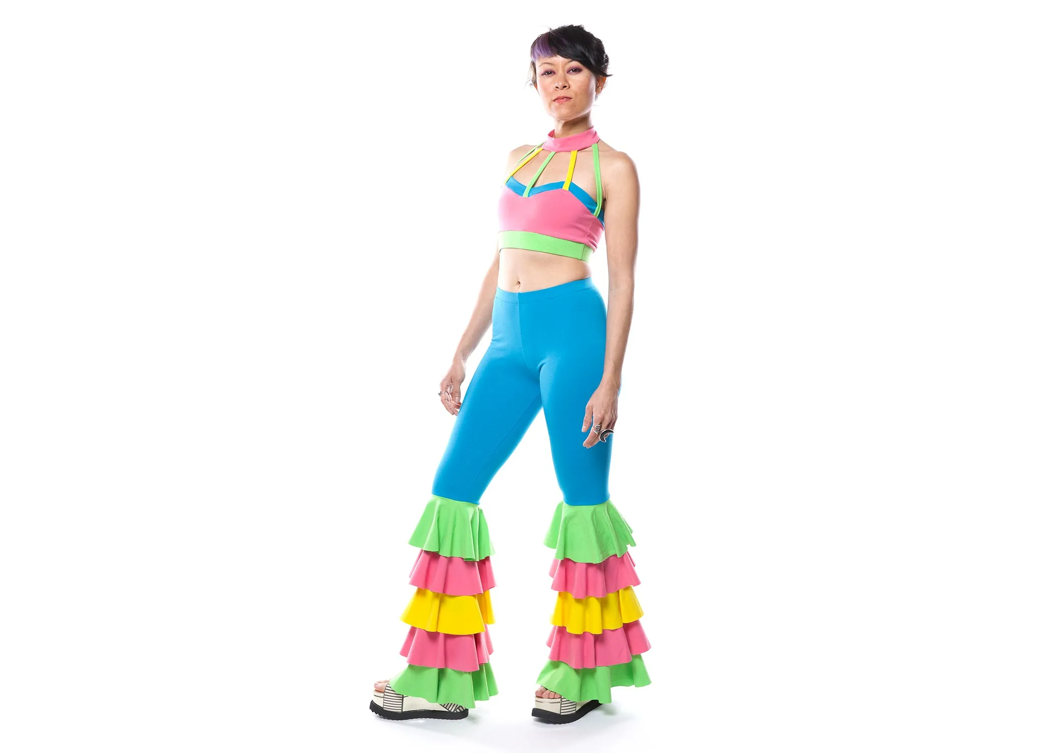 Cha Cha Chakra Ruffle Bottoms in Cirque De Turque