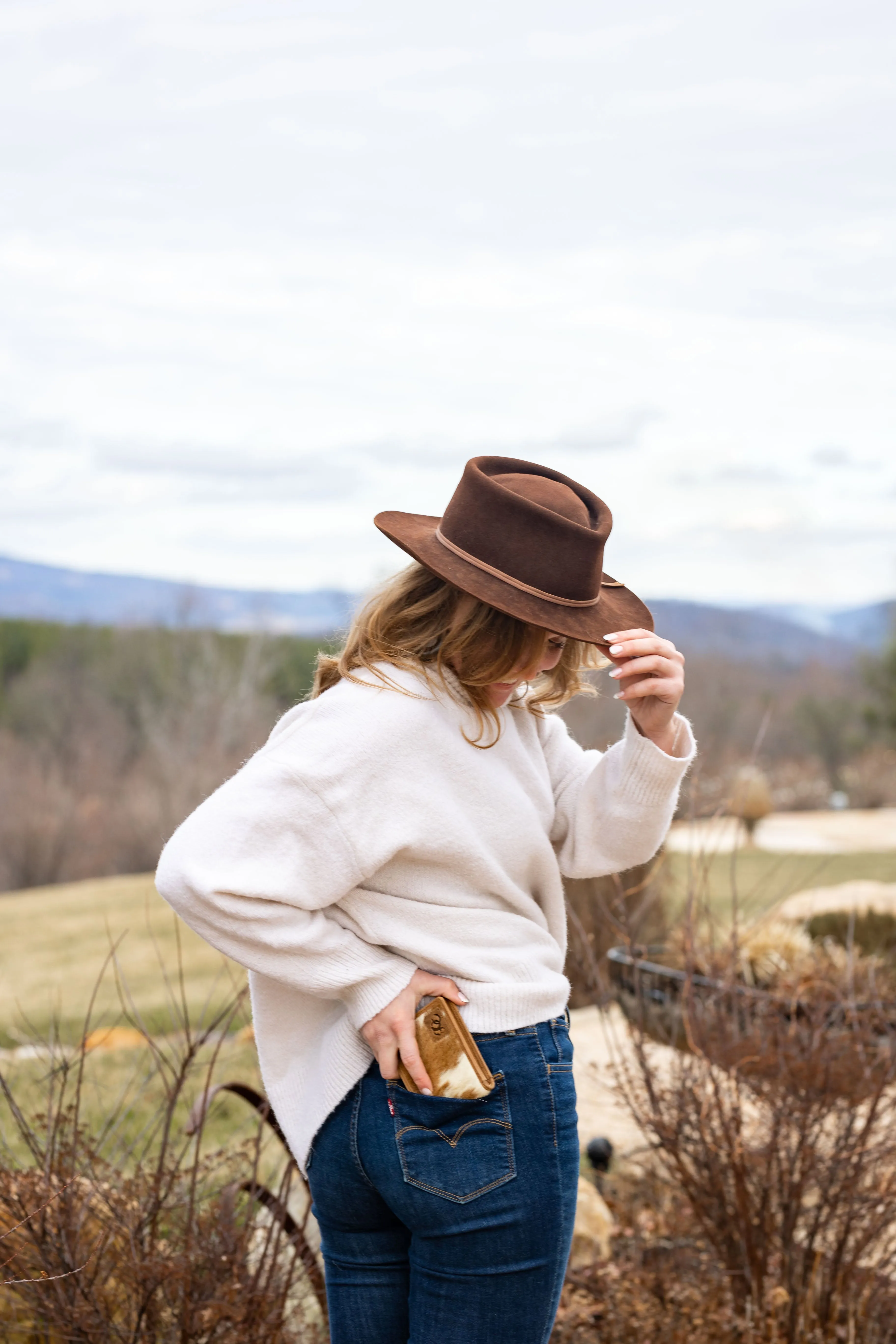 Charlie | Bi-Fold Leather Wallet with RFID Blocking Technology | Hair-On Cowhide Accents