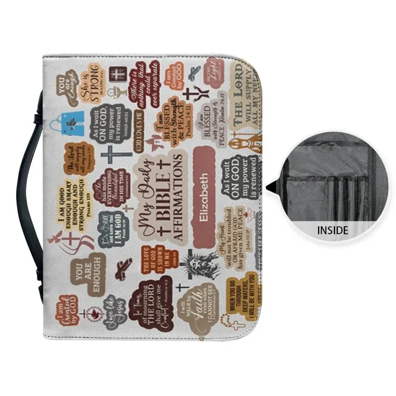 Christianartbag Bible Cover - My Bible Affirmations Bible Cover - Personalized Bible Cover - My Faith Affirmations Bible Cover - CABBBCV01200923.