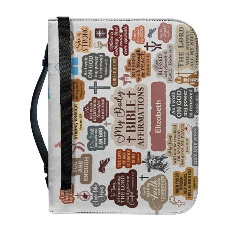 Christianartbag Bible Cover - My Bible Affirmations Bible Cover - Personalized Bible Cover - My Faith Affirmations Bible Cover - CABBBCV01200923.
