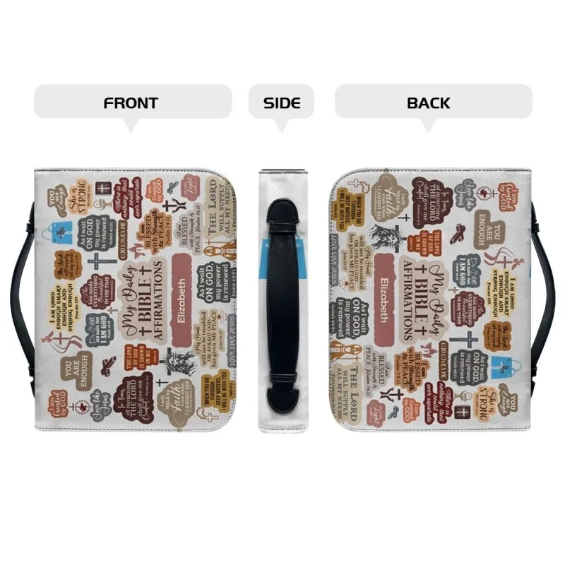 Christianartbag Bible Cover - My Bible Affirmations Bible Cover - Personalized Bible Cover - My Faith Affirmations Bible Cover - CABBBCV01200923.