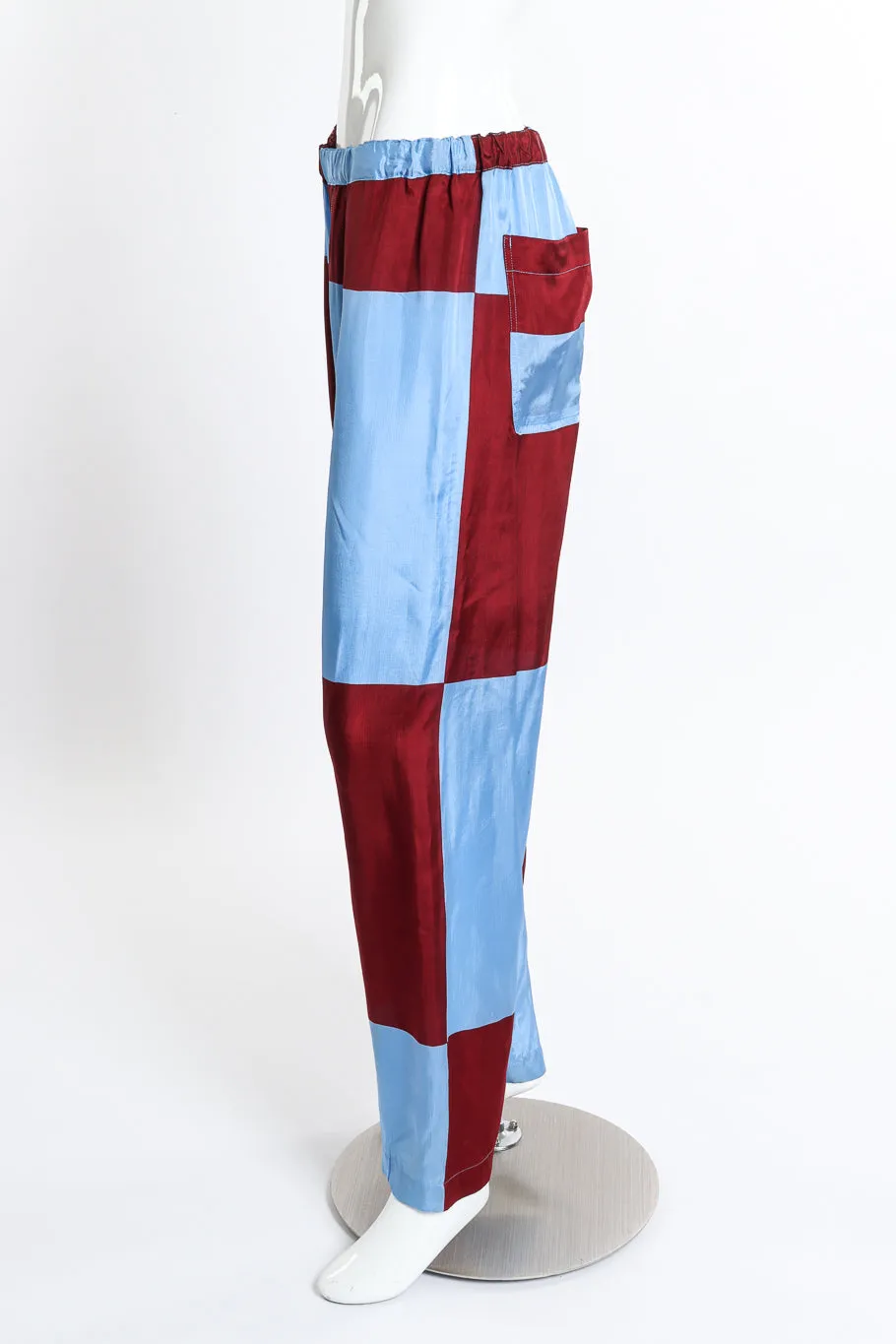 Colorblock Checker Pants