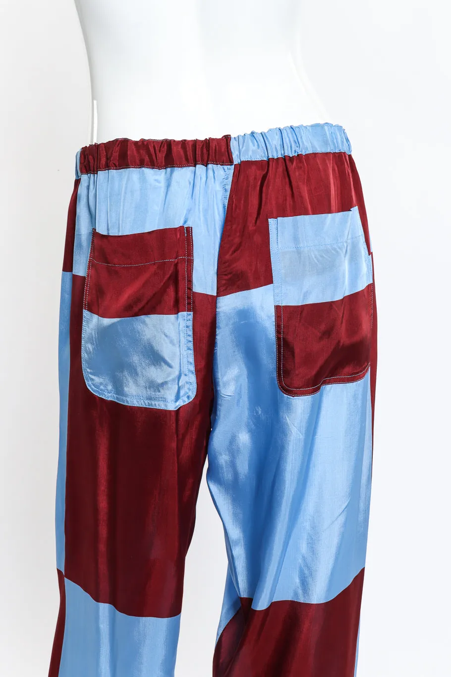 Colorblock Checker Pants