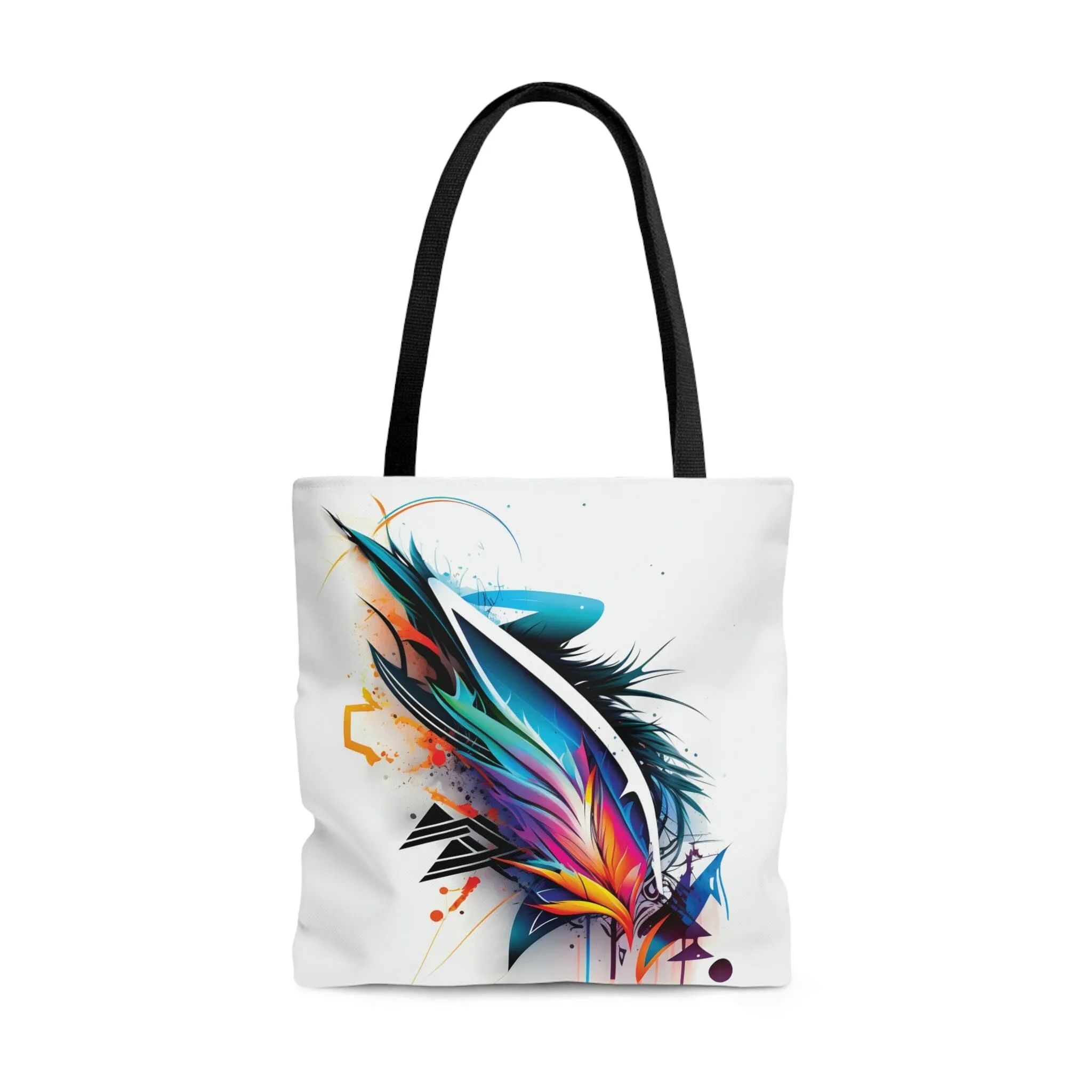 Colorful Tribal Wings Tattoo Tote Bag