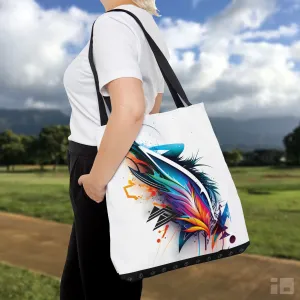 Colorful Tribal Wings Tattoo Tote Bag