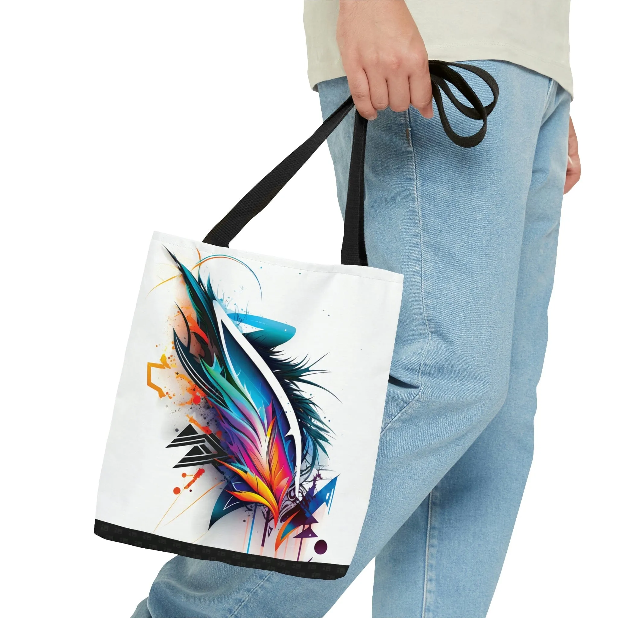 Colorful Tribal Wings Tattoo Tote Bag