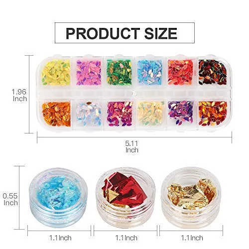 Complete Professional Nail Decoration with Gems for Nails Stud Foil for Nails Art