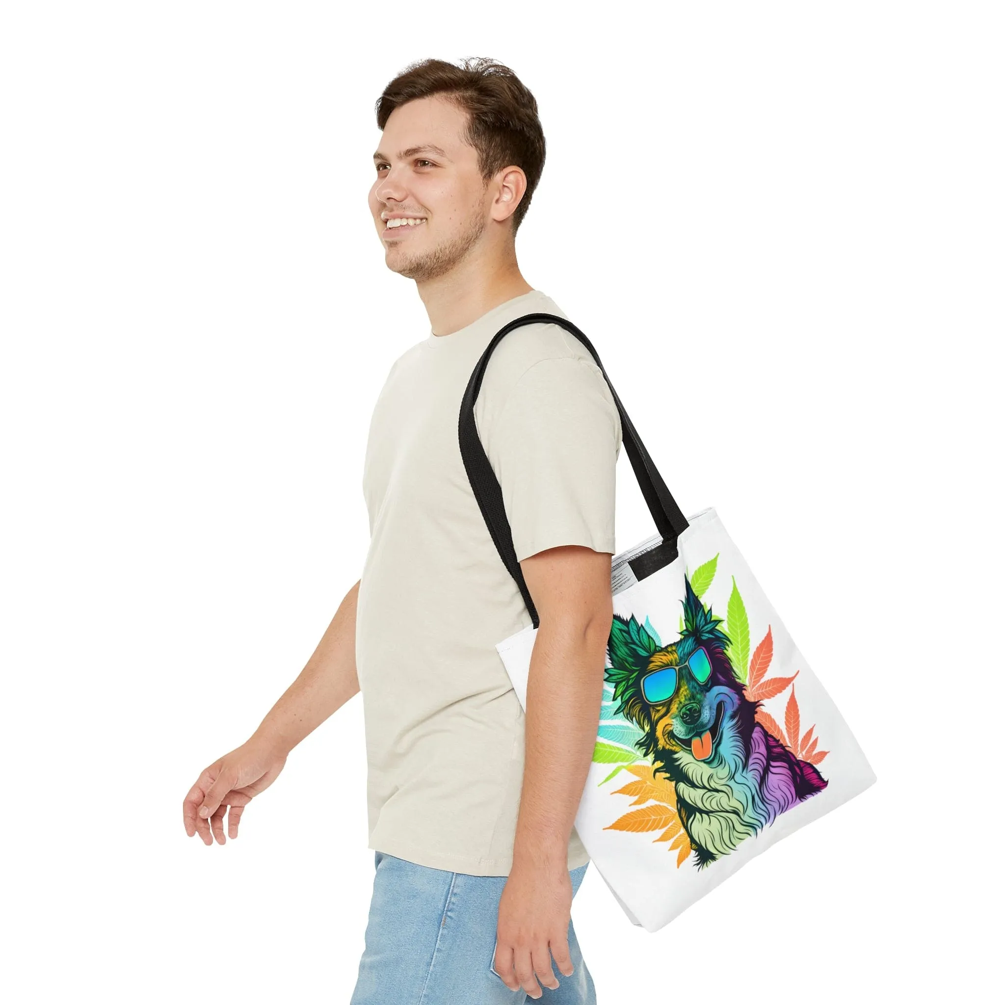 Cool Border Collie Weed Tote Bag