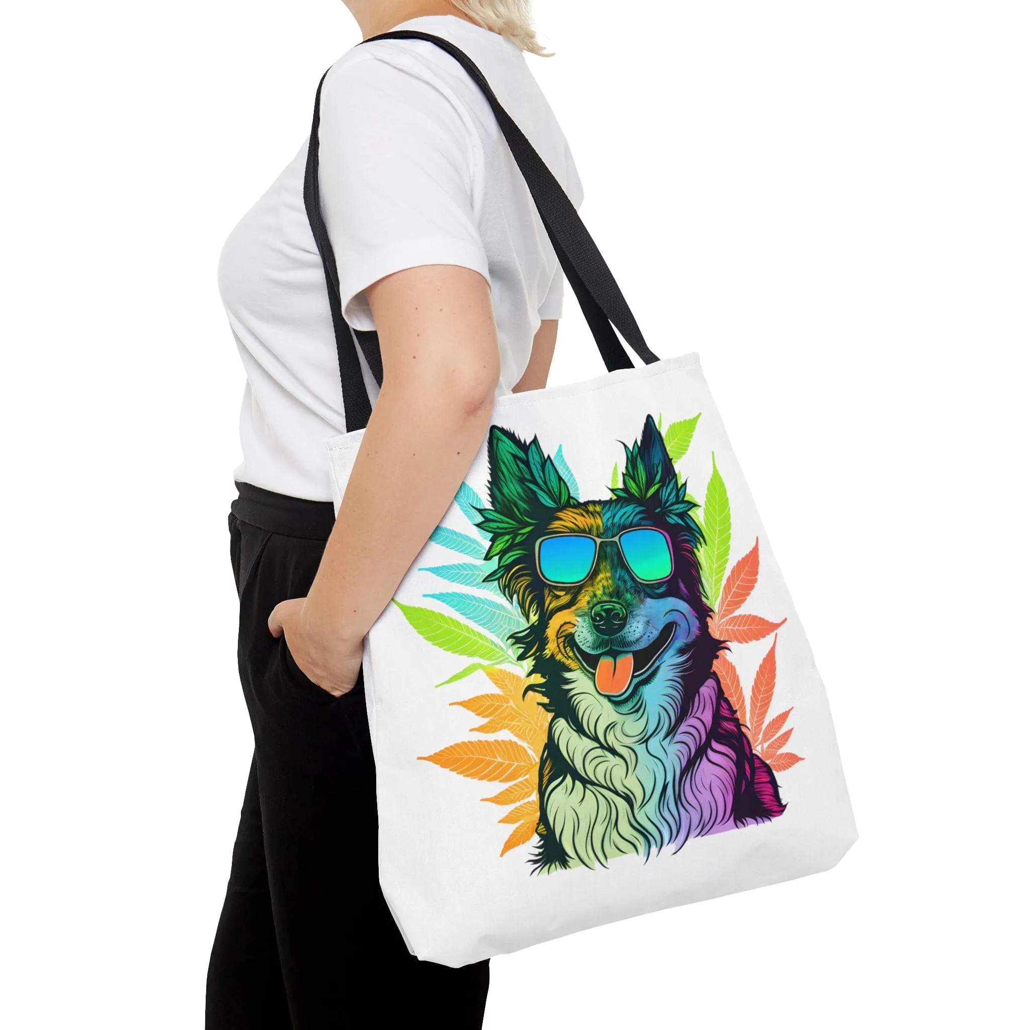 Cool Border Collie Weed Tote Bag