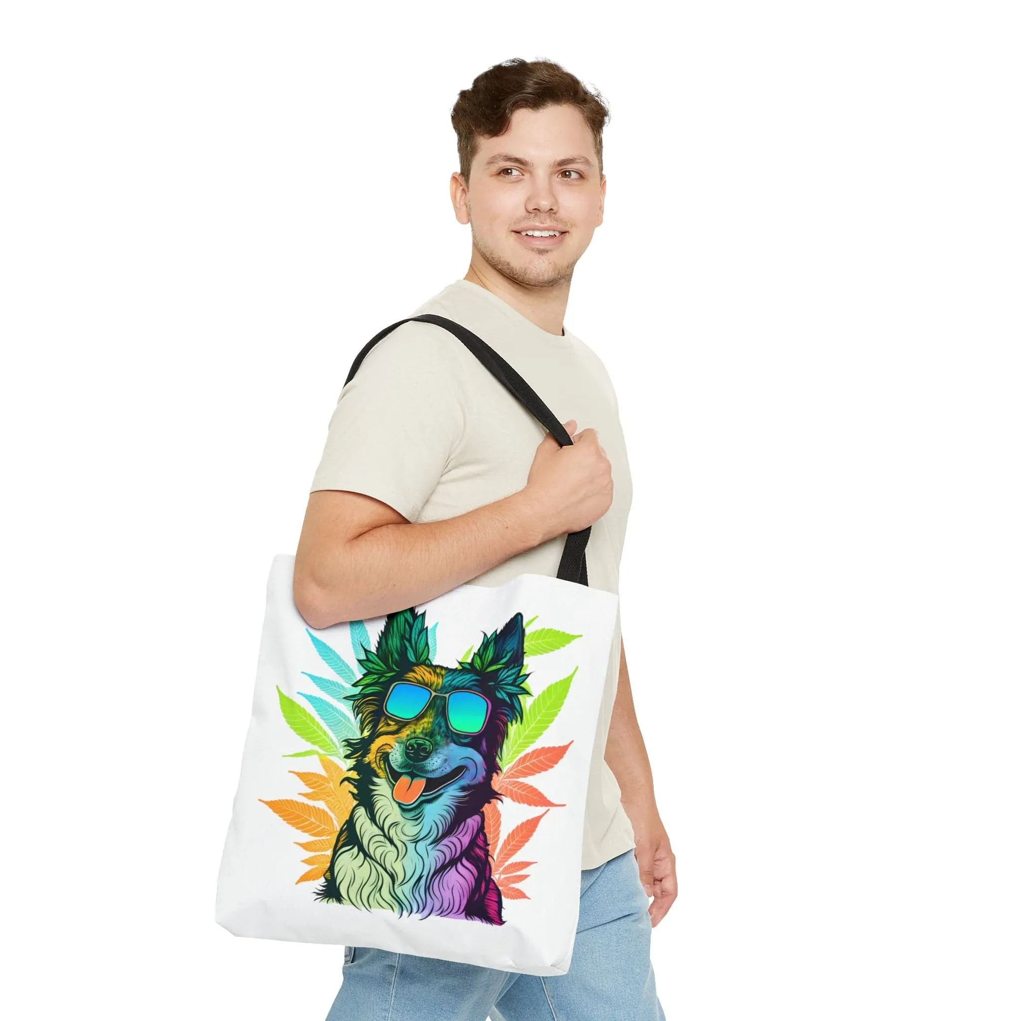 Cool Border Collie Weed Tote Bag