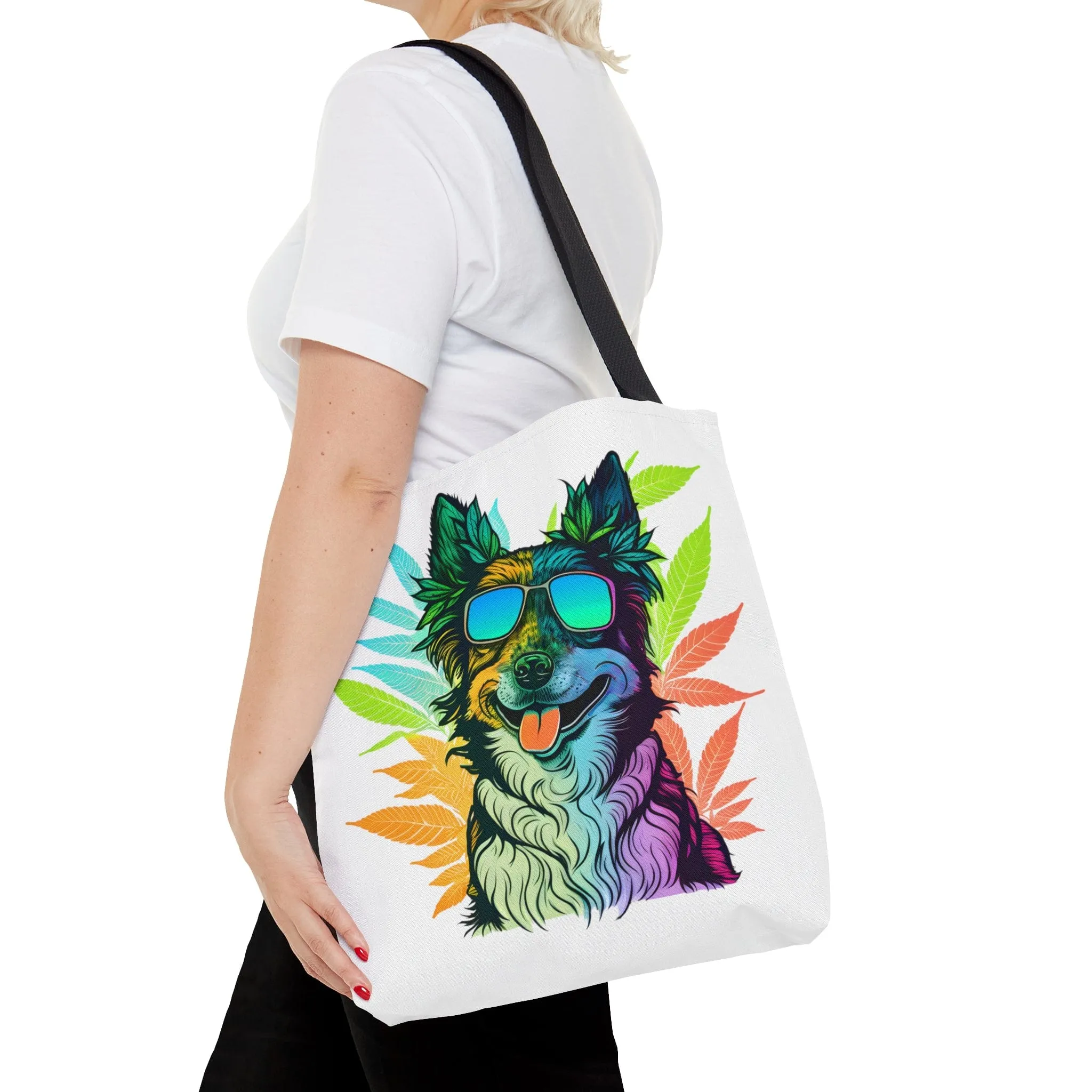 Cool Border Collie Weed Tote Bag