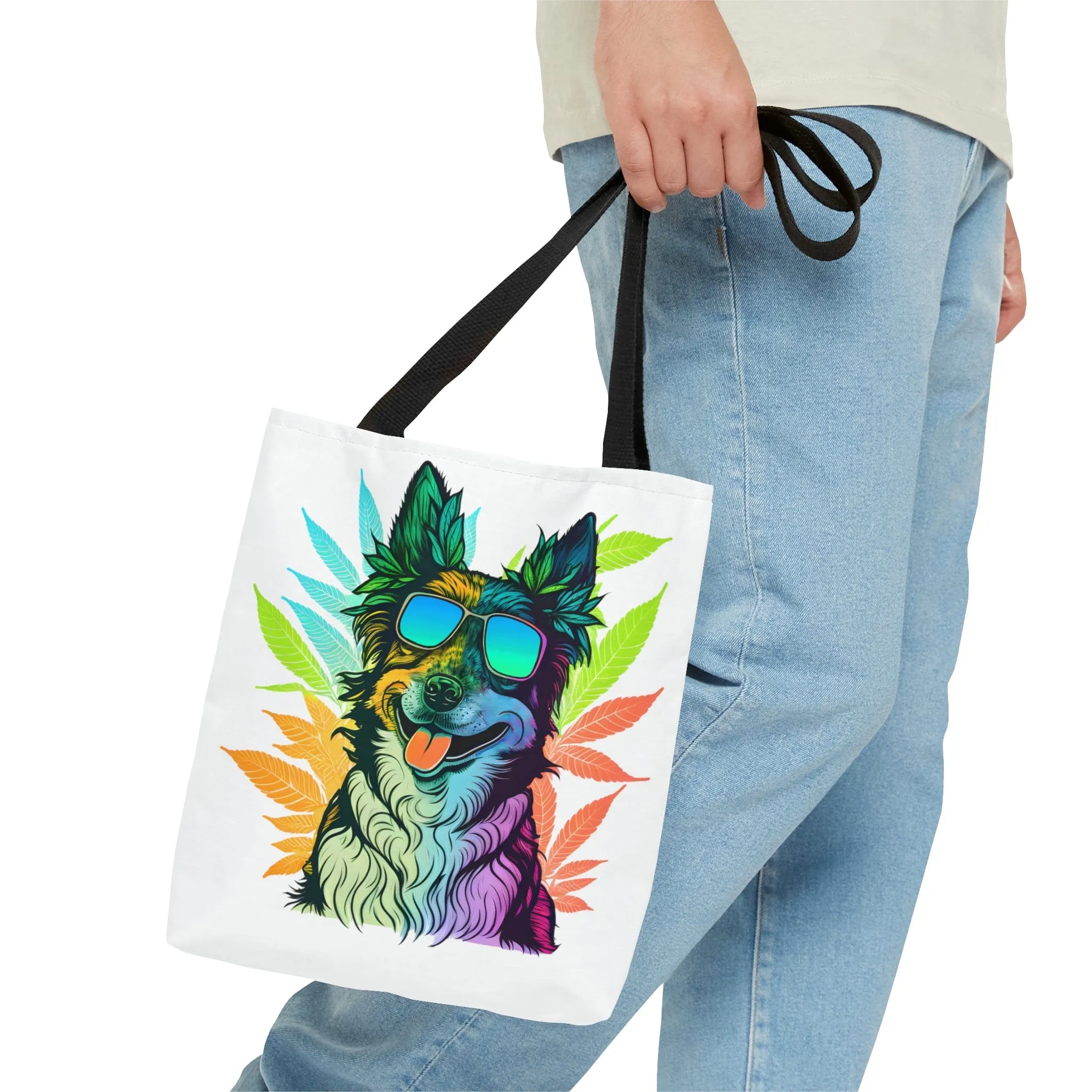 Cool Border Collie Weed Tote Bag