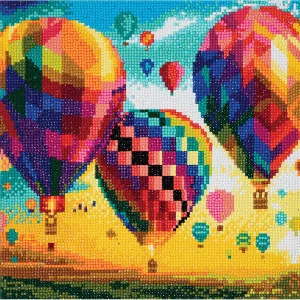 Crystal Art Medium Framed Kit - Hot Air Balloons