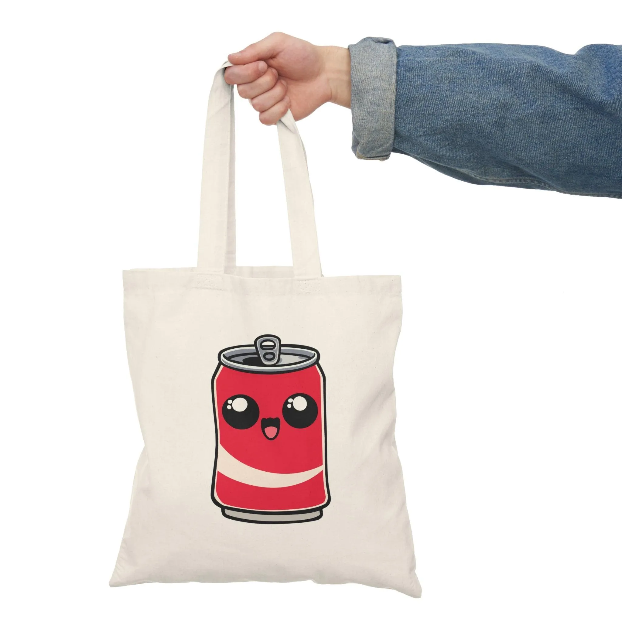 Cute Soda Can Tote – Fun Recycled Cotton Cartoon Bag