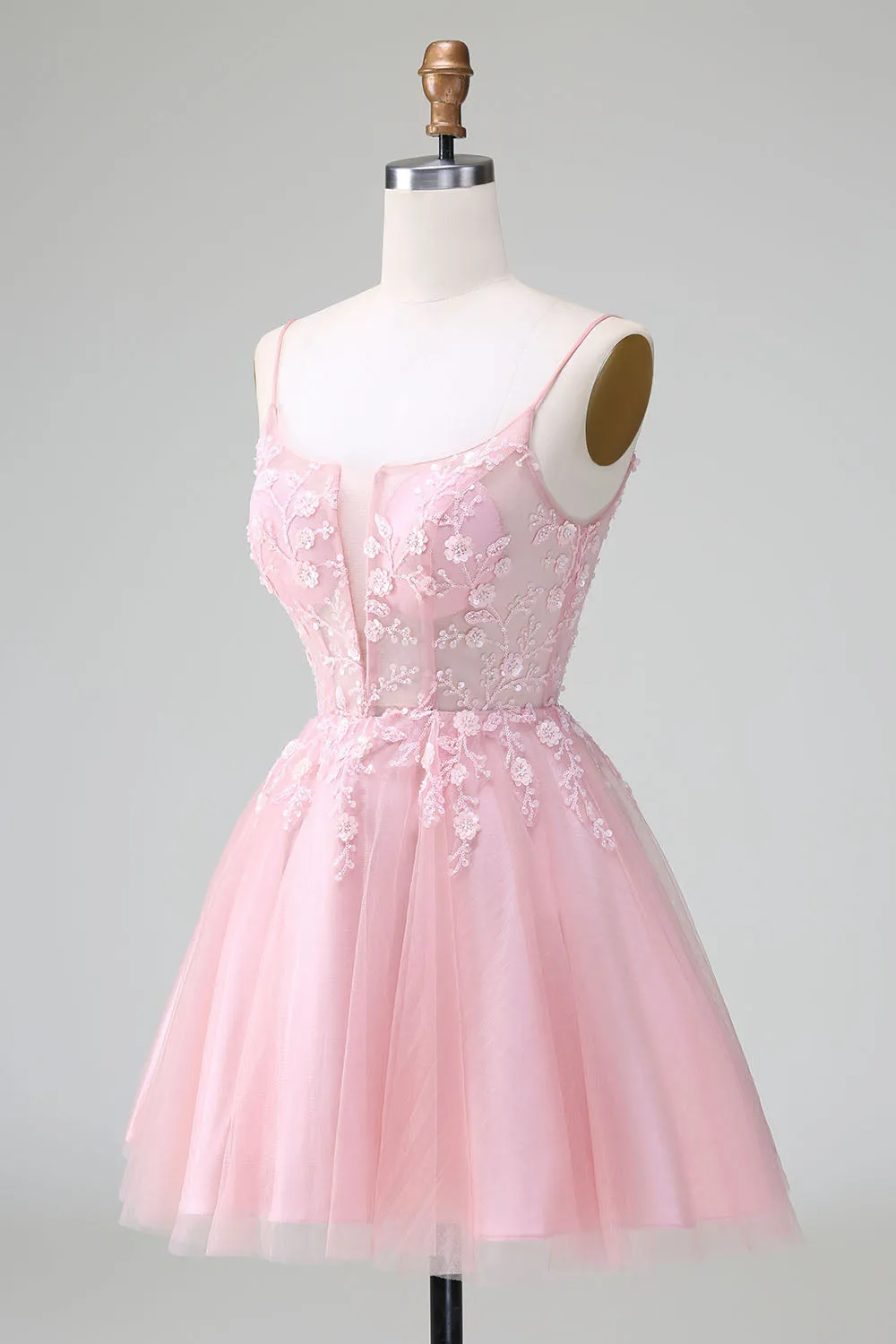 Cute Sparkly Blue A Line Sequins Corset Short Homecoming Dress with Lace Up Back