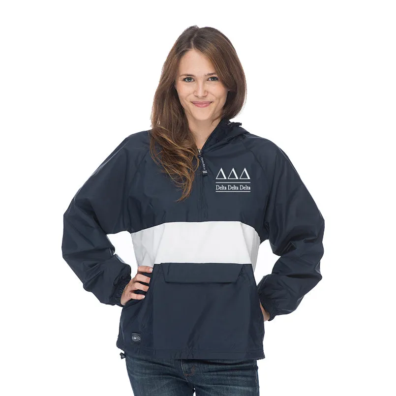 Delta Delta Delta Classic Striped Windbreaker - Lined