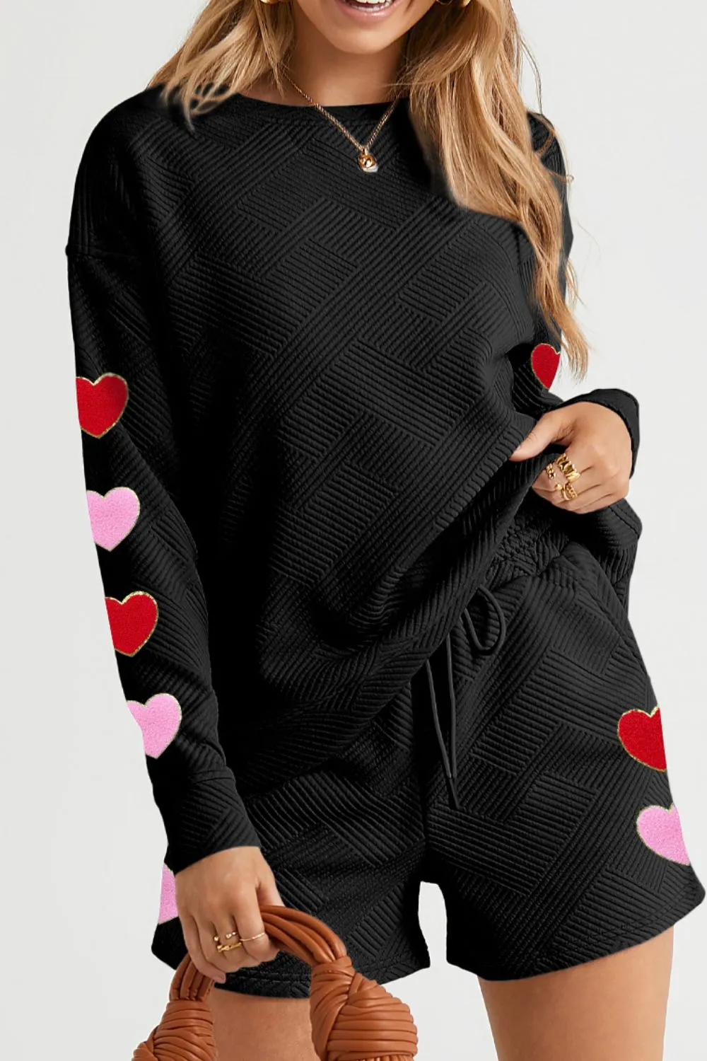 Drawstring Shorts Set